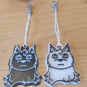 Custom 3D-Printed Cat Keychain