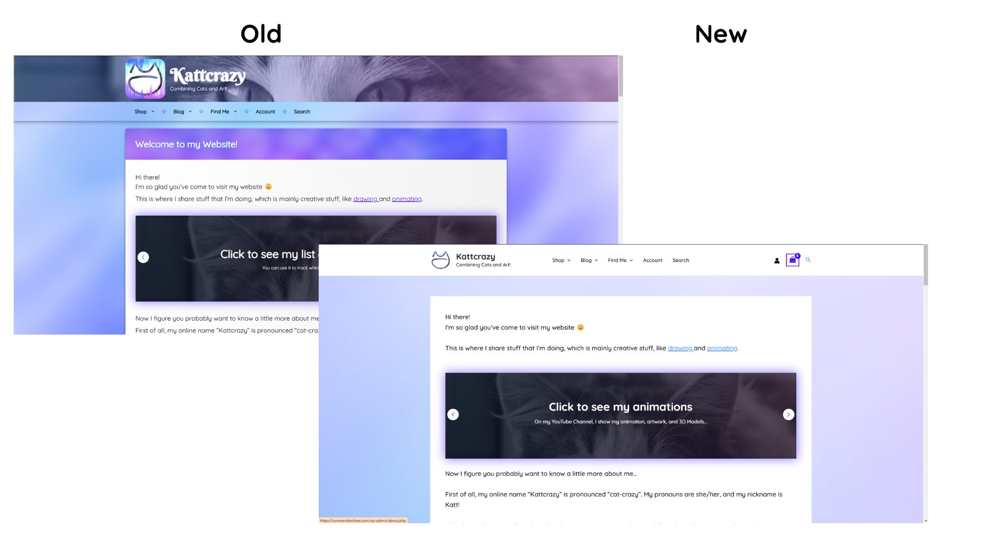Website Changes » Kattcrazy
