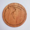 Wooden Curled-up Cat Coaster