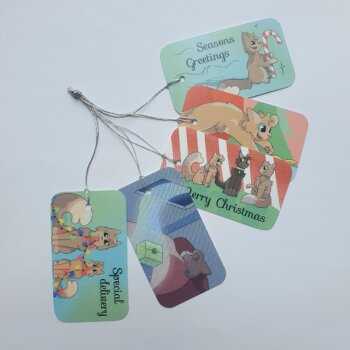 Photo of multiple gift tag designs
