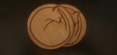 Bamboo Curled-up Cat Coaster - Image 3