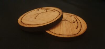 Bamboo Curled-up Cat Coaster - Image 2