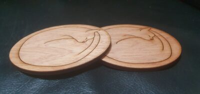 Wooden Curled-up Cat Coaster - Image 4